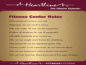 Fitness Center Rules Graphic Small follow the rules of the fitness center and read the sign