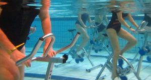 aqua cycle women taking aqua cycle