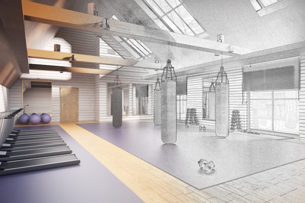 High School Gym Rendering High School Gym Rendering