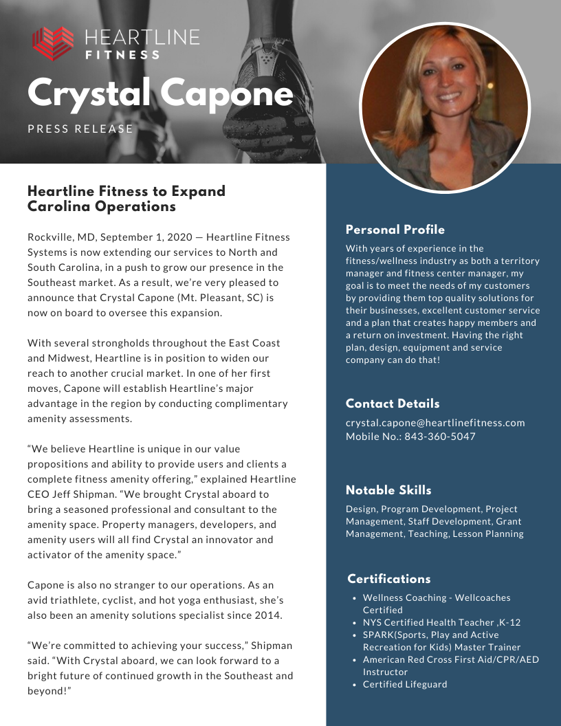 Crystal Capone Press Release